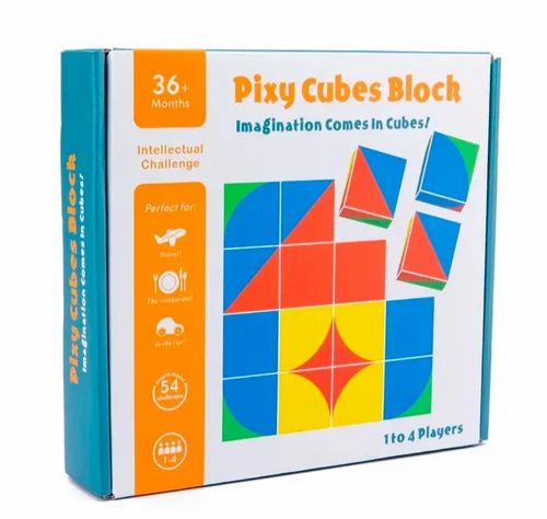 Wooden Puzzle-Wooden 3D Pixy Cube Game with cards-STEM Toys For kids