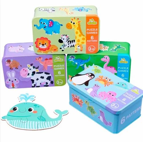 Wooden Puzzle Game with Box