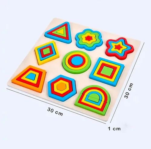 9 in 1 Wooden Shapes Geometric puzzle Board for kids