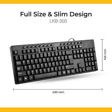 Alfa 1 Multimedia Wired USB Keyboard (LKB-300)