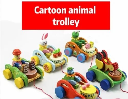 Drums pull Along Toy for kids-Drums pulley