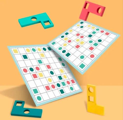 L-shape pairing puzzle game-with cards matching