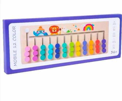 Wooden 12 Colour sorting and Matching Game for brain development for kids and Adults