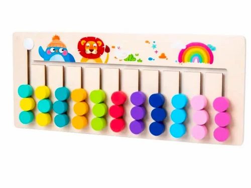 Wooden 12 Colour sorting and Matching Game for brain development for kids and Adults