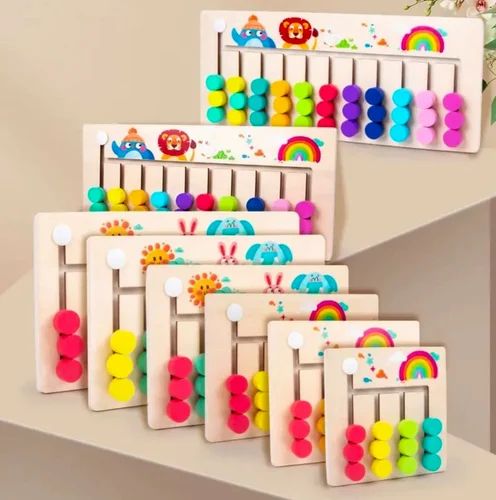 Wooden 12 Colour sorting and Matching Game for brain development for kids and Adults