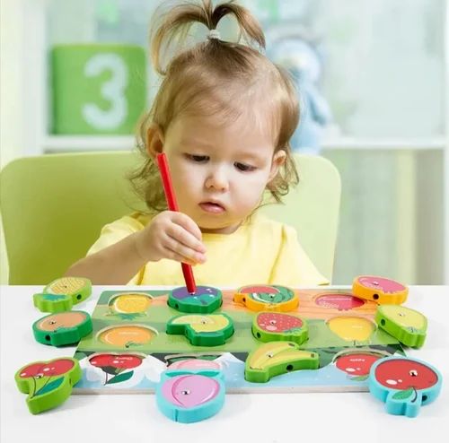 Wooden Magnetic Fishing Board with white board