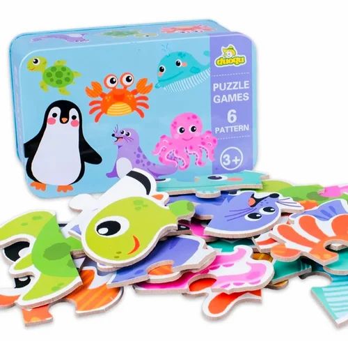 Wooden Puzzle Game with Box