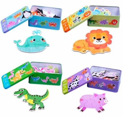 Wooden Puzzle Game with Box