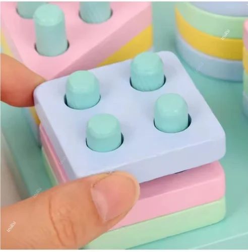 Wooden shape sorting Geometric puzzle 4 in 1 shape sorting board for kids, Educational toys for kids